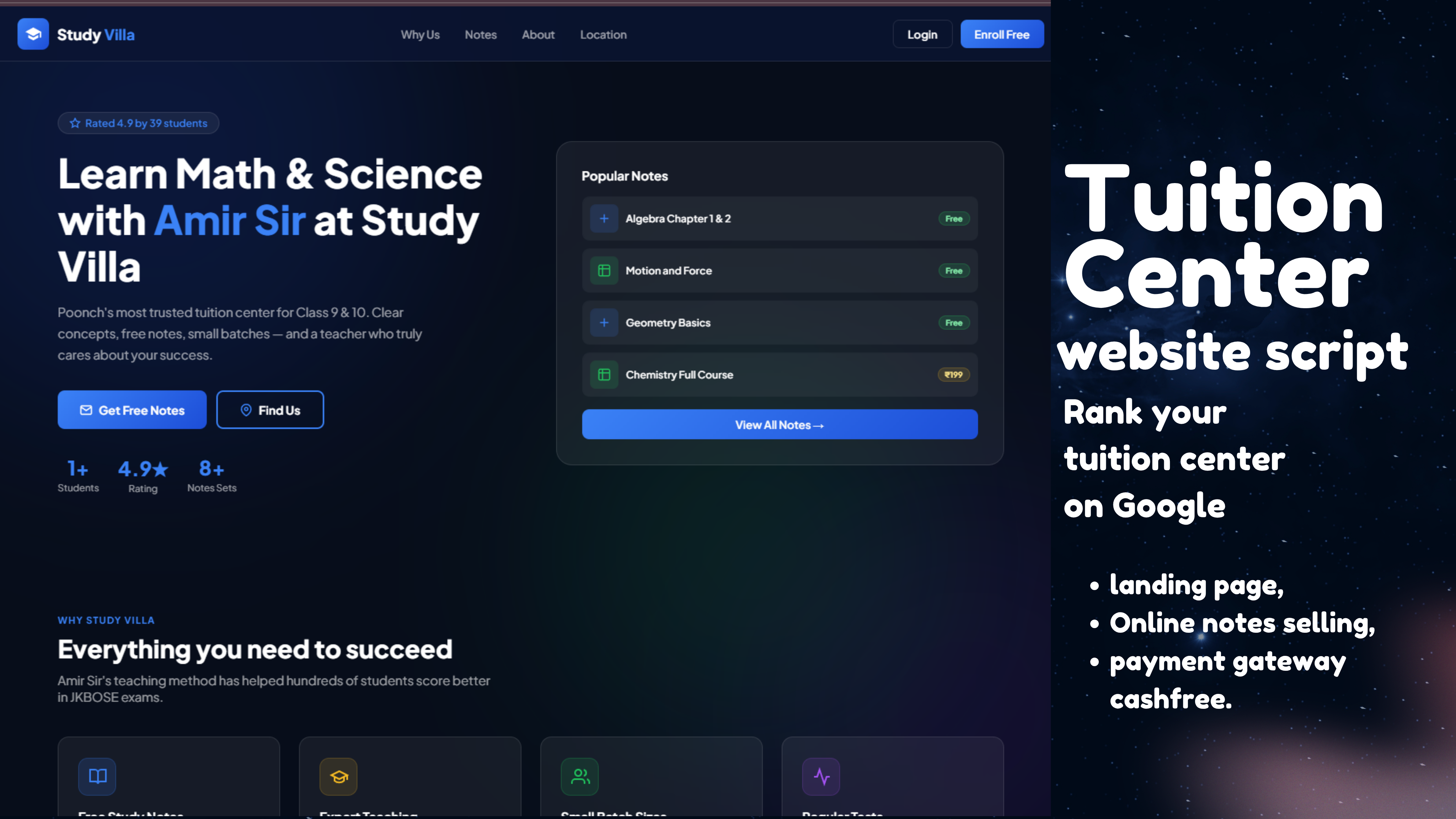 Tuition Center Management Script